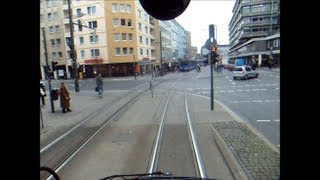 Straßenbahn Braunschweig Führerstandsmitfahrt Linie M3 [upl. by Alyahc469]