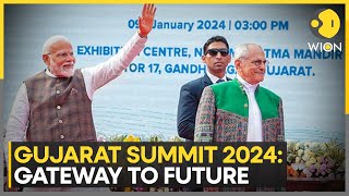 Vibrant Gujarat Summit 2024 PM Modi leads roadshow ahead of 3day mega business event  WION [upl. by Ydnim]