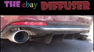 MODIFYING The Universal eBAY Rear Diffuser Installation DIY [upl. by Neehsar]