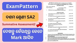 10th Class SA2 Exam PatternQuestion pattern for SA2 Class10 2023SA2 Question Pattern 2023 [upl. by Grove695]