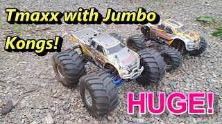 Tmaxx with Imex Jumbo Kong🦧 tires A real monster🤯😎💪 [upl. by Aronal462]