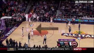 NBA All Star Game 2009 Dunks in HD  LeBron Amare and BRoy [upl. by Ardnatal]