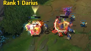 Rank 1 Darius The Most AGGRESSIVE Darius You Will Ever See LEVEL 1 SOLO KILL [upl. by Anyalram]