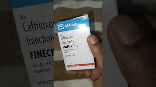 Finecef 1g Vial Injection Use Sides Effects Dose ceftriaxone viral videos vial [upl. by Airetas]