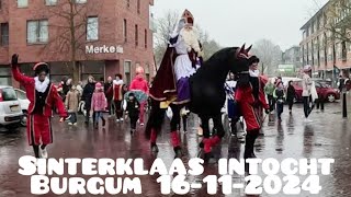 Kijk hier naar de Sinterklaas intocht in het centrum van Burgum [upl. by Anadal]