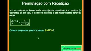 Matemática  Aula 30  Análise Combinatória  Parte 5 [upl. by Nallaf]