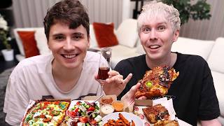 DAN AND PHIL MASSIVE PIZZA MUKBANG 2 [upl. by Callum]