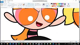 Speedpaint PPG Powerpuff girls menina lindo de MS PAINT [upl. by Fatima]