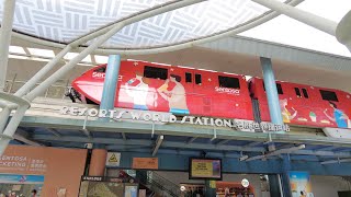 Sentosa Express Monorail Line  VivoCity to Sentosa Island  Singapore 4K [upl. by Hakilam]