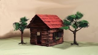 SIMPLES E RÁPIDO CASA de MADEIRA Miniatura diorama  DIY Miniature Wooden House  Part 1 [upl. by Bette-Ann]