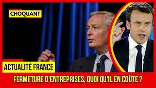 URGENT Fermeture dentreprises quoi quil en coûte Plus dactualités france Sur TF1 [upl. by Casteel]