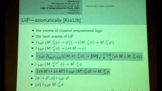 07 Logic of NonMonotonic Interactive Proofs by Simon Kramer [upl. by Mayap]