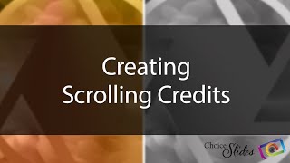 Lesson  Scrolling Credits [upl. by Fredric]