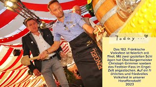 Crailsheim wird voraussichtlich rund 700000 Besucher und Gäste beim Volksfest willkommen heißen [upl. by Yanat]