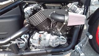 Yamaha V Star 650 Custom Bobber hand made Dragstar xvs 650 walkaround [upl. by Krueger]