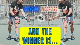 Racket Review Yonex EZONE 98 vs VCORE 98 Serving Comparison [upl. by Platto]