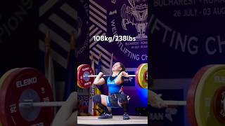 Loane payet 🇨🇵 108kg clean and jerk weighlifting gym france [upl. by Aimo960]