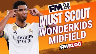 Top MUST SCOUT Wonderkid Midfielders in FM24  Football Manager 2024 Wonderkids [upl. by Rowe]