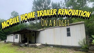 Mobile home trailer renovation pt 7 [upl. by Assej]