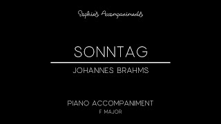 Sonntag by Johannes Brahms  Piano Accompaniment [upl. by Oriana]