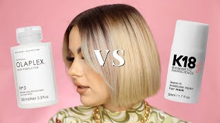 OLAPLEX No 3 VS K18 Hair Treatment  Which Is Better For HAIR REPAIR [upl. by Nilrac]