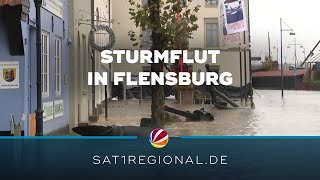 Sturmflut Land unter in Flensburg [upl. by Eardna545]