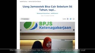 Peraturan Baru BPJS Ketenagakerjaan  JHT baru bisa cair setelah usia 56 tahun [upl. by Richia]