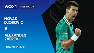 Novak Djokovic v Alexander Zverev Full Match  Australian Open 2021 Quarterfinal [upl. by Shayne721]