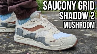 SAUCONY GRID SHADOW 2 MUSHROOM REVIEW  On feet comfort weight breathability and price review [upl. by Costa525]