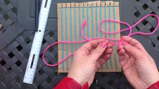 Weaving on a Cardboard Loom part 1 [upl. by Mirisola281]