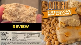 Protein Bar Review  MTS Nutrition Outright Bar Butterscotch Peanut Butter [upl. by Gadmon]