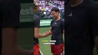 CUTEST Tennis Handshake Between Zverev amp Thiem 🥺 [upl. by Atiloj]