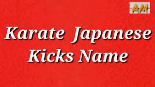 Karate Kicks Name Japanese [upl. by Ennaylime160]