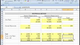 Cost Accounting Problem 1534 Reciprocal Method amp Iterationsmp4 [upl. by Noskcaj]