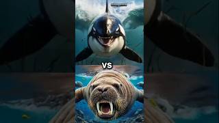 imageKiller Orca Whale vs Megalodon vs  Dolphin shark blue whale turtle seal octopusshorts😱🥶 [upl. by Acul]