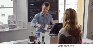 Pub télé cartes de visite avec Julien client chez Vistaprint [upl. by Euhc]