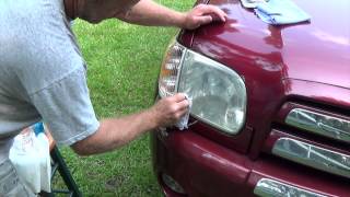 Easily restore headlight with baking soda and vinegar a howto video [upl. by Ruberta]