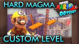 Insanely Hard Magma Custom Level  Super Mario Odyssey Maker [upl. by Ander]