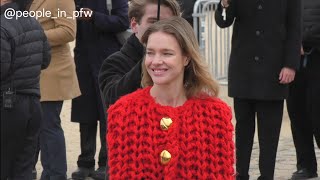 Natalia Vodianova  Loewe Fall Winter 20242025 fashion show in Paris  01032024 [upl. by Neelyk]