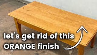 Furniture Alchemy Stripping Orange Stain for a Modern Wood Makeover [upl. by Enyt]