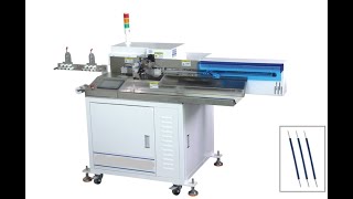 Automatic 1432AWG wire tinning machine wire cut strip twist and tin machine [upl. by Nessej182]