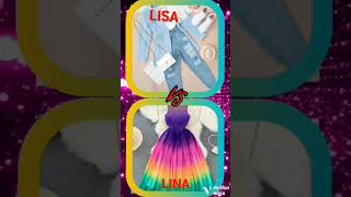 Lina vs Lisa song music tiktok despacitoremix fashion dress [upl. by Ohare]