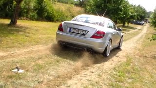 Mercedes SLK55 AMG Burnout amp sound HD [upl. by Estel]