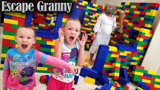 Escape the Babysitter Pregnant Granny in Real Life Escape Room We Lock Granny in Giant Lego Fort [upl. by Audi]