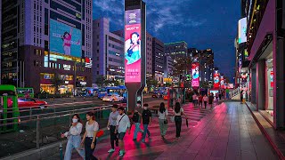 Saturday Night Gangnam Seoul  Back to Normal After the Storm  Korea 4K HDR [upl. by Towbin]