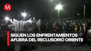 Estalla riña contra policías en las afueras del reclusorio Oriente [upl. by Grissel]