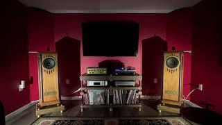 Leben CS600X w Mullard EL34 NOS Pope 12AU7 NOS GE12BH7 NOS Westinghouse 6DN3 amp Tannoy Kensington [upl. by Anesuza]