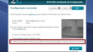 Tutorial  Configuração DCS932L DLink  Inserindo a Câmera Cloud ao mydlink [upl. by Tonina]