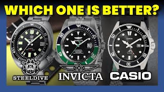 🔍 Looking for the best Economy Diver  Invicta 29177  SteelDive SD1970  Casio MDV106 [upl. by Erusaert]