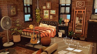 studio apartment for new lp series 🌃☁️  the sims 4 speed build  cc list [upl. by Midan]